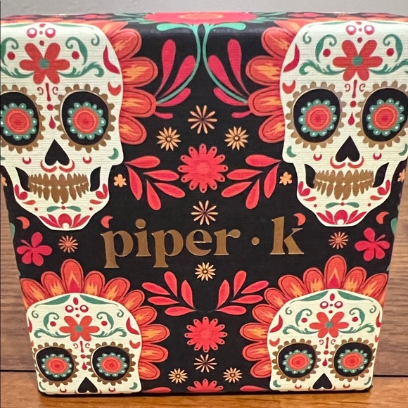 Piper K | Candy Corn Inspired Hoop Earrings - Picture 2 of 8